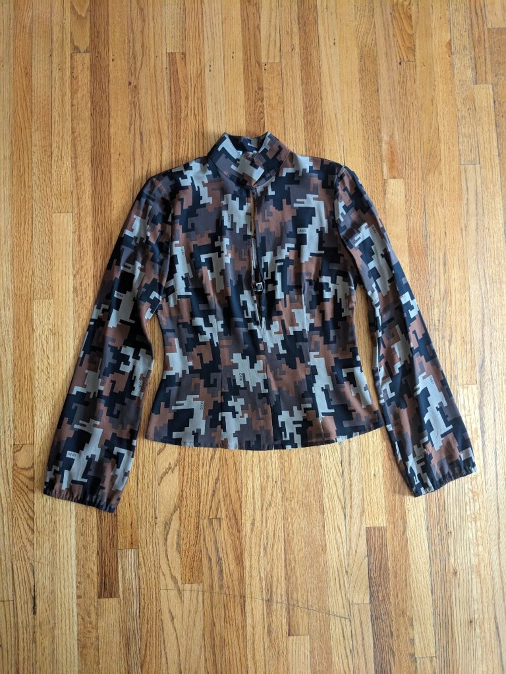 Vintage Liu-Jo geometric print silk blouse